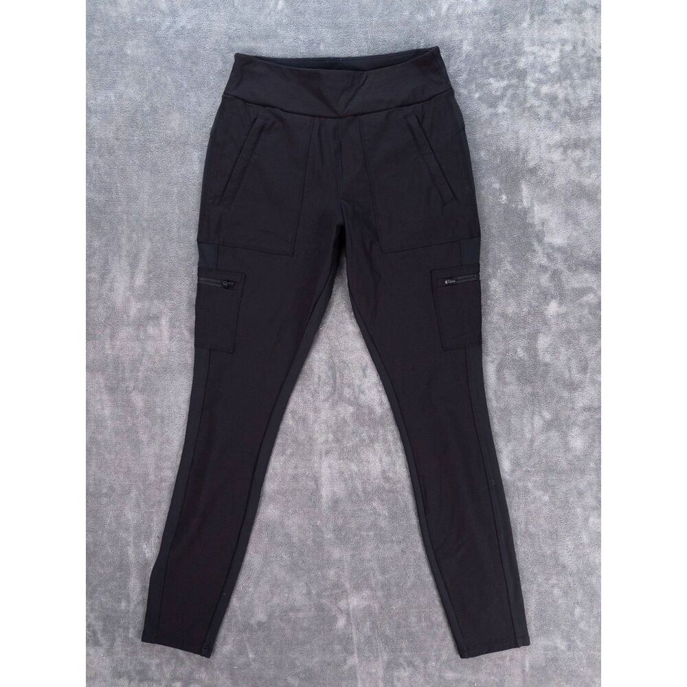 Athleta Headlands Hybrid High Rise Cargo Legging Black 8 Tall Hiking Travel
